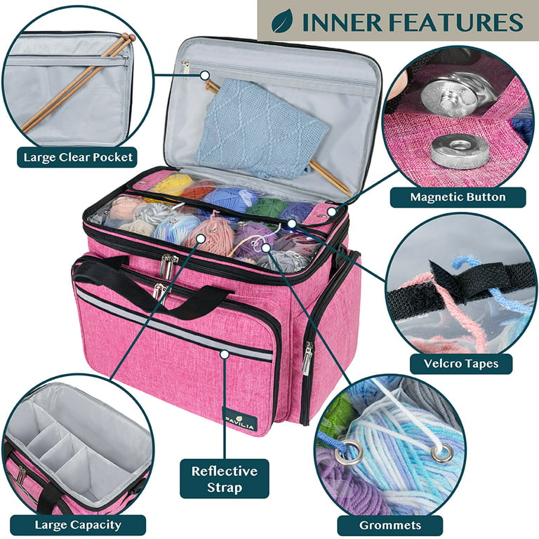 Yarn Storage Bag, Crochet Storage Bag, Large-capacity Travel