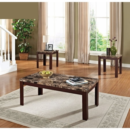 Finely Coffee End Table Set Light Brown Cherry Pack Of 3 Pieces Finely Coffee End Table Set Light Brown Cherry Pack Of 3 Pieces