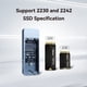 thumbnail image 4 of Carcasa para SSD M.2 NVME/ 2230 2242, Adaptador USB-A, 10 Gbps, USB 3.2 Gen2, Carcasa Externa M.2 para SSD M2 2230 2242 A, 4 of 10