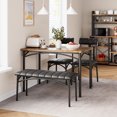 thumbnail image 1 of EDTara Space Saving Dining Set for 4, Rectangular Table With Upholstered Bench and Two Chairs for Small Kitchens, 1 of 2
