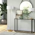 thumbnail image 5 of Evelyn&Zoe Simone 2-Light Floor Lamp with Fabric Shade, Matte White/Brass/White, 5 of 5