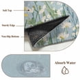 thumbnail image 6 of 3'x5' Area Rugs, Botanical Blue Green Indoor Outdoor Area Rug for Living Room Bedroom, Spring Pastoral Daisy Leaf on Linen Washable Bathroom Rugs Kitchen Floor Carpet Mats Home Decor Aesthetic, 6 of 8