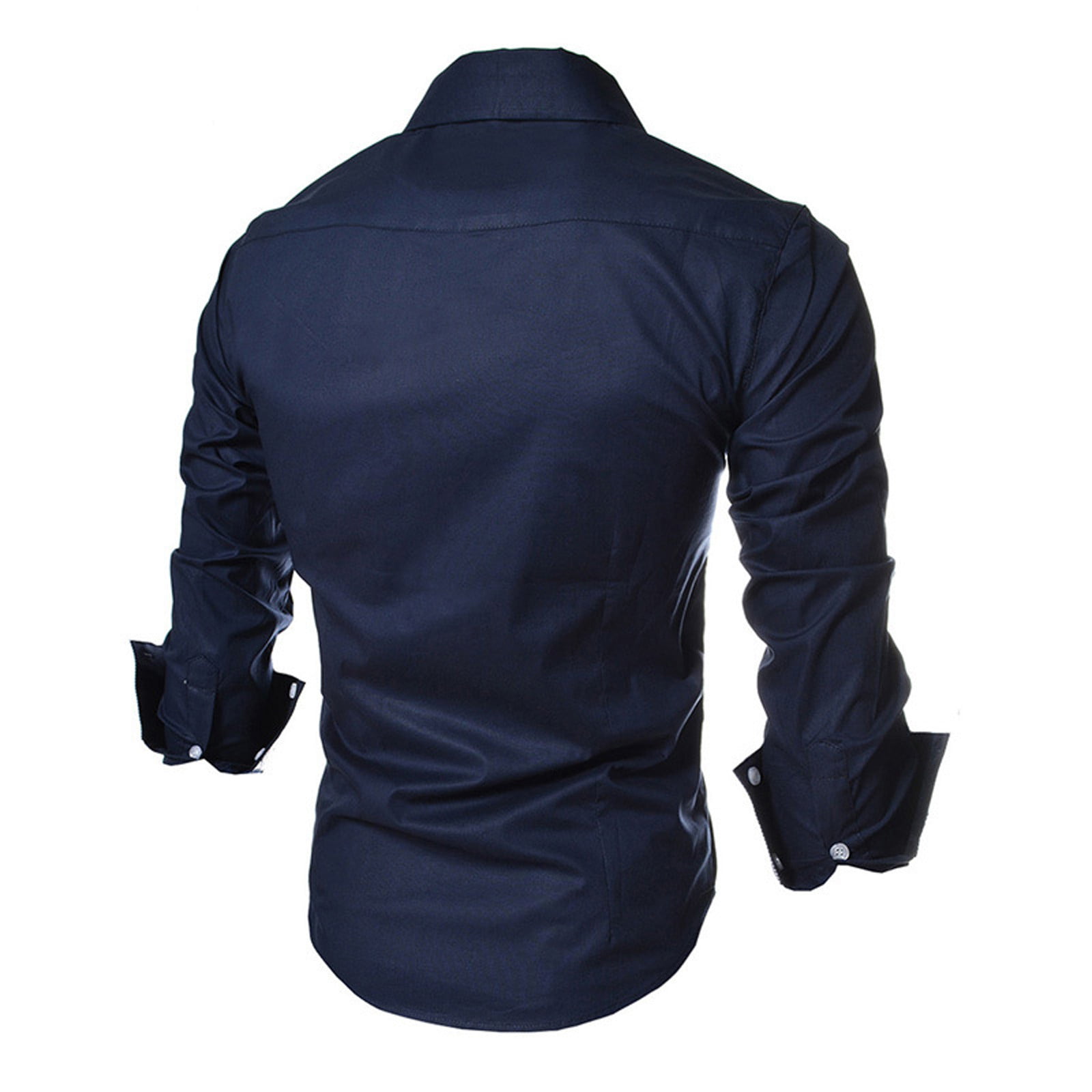 VSSSJ Button Down Shirts for Men Plus Size Color Block Patchwork