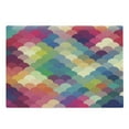 thumbnail image 1 of Abstract Cutting Board, Colorful Retro Style Scales Inspired Wave Pattern Overlapping Circles Dots Tile, Decorative Tempered Glass Cutting and Serving Board, Large Size, Multicolor, by Ambesonne, 1 of 1