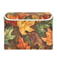 thumbnail image 7 of Yayeee Collapsible Cube Storage Bin with Lid Fabric Closet Decorative Basket with Handles, Colorful Autumn Leaves, 7 of 7