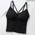 thumbnail image 2 of Women's Seamless V Neck Camisole Tank Top Built In Bra Stretchy Ribbed Knit Soft Comfortable Layering Piece Everyday Wear, 2 of 2
