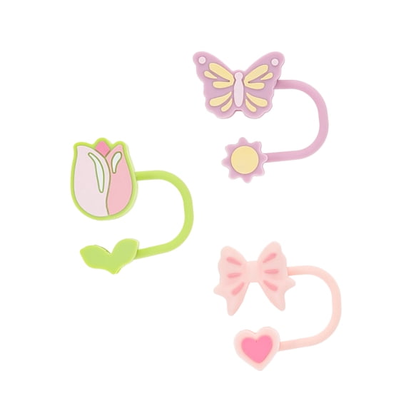 Packed Party Full Bloom Straw Topper Set, 3 Piece