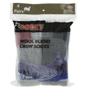 Rocky Men's Wool Blend Crew Socks 4-Pack