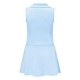 thumbnail image 2 of Girls Tennis Golf Outfit Sleeveless Polo V Neck Tank Top and Skorts Sets Sport Skirt with Pockets, 2 of 3