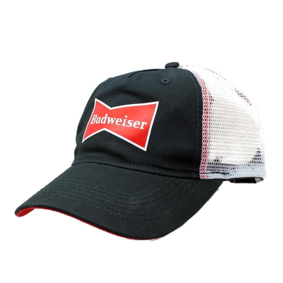 Budweiser Printed Bowtie Logo Cotton Twill Casual Snapback Hat, Multicolor, 7 3/4, 1