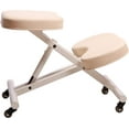 thumbnail image 3 of Massage Ergonomic Kneeling Chair, Adjustable Height Posture Stool for Home and Office - Neck and Back Pain Relieving | Spine Tension Relief- Thick Comfortable Cushions (Cream), 3 of 6