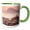 Green/White, variant on 3drose, Greece, Peloponnese, Patra, City View over Agios Nikolaos Street, Dusk, 11oz Two-tone Green Mug