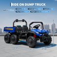 thumbnail image 2 of CazToi 24V 4WD Kids Dump Truck Remote Control All Terrain 2 Seater Ride On Car, 2 of 8