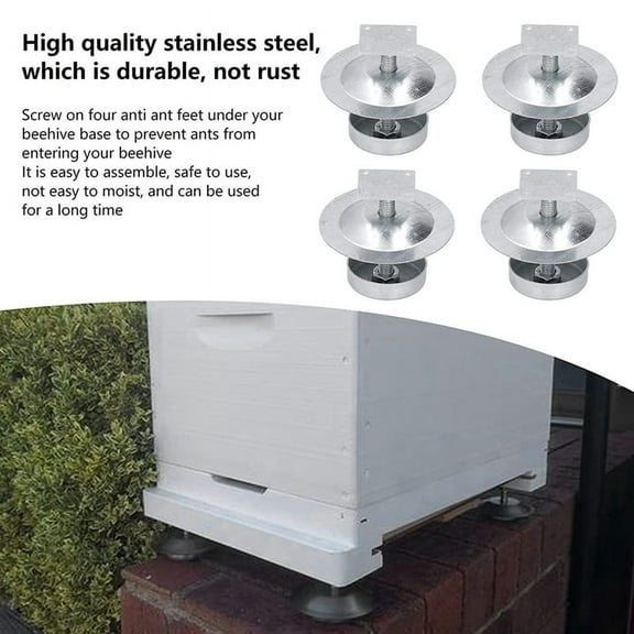 4pcs Ant Proof Hive Feet-Silver