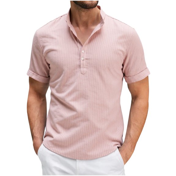 Njagoc3 Mens Short - Sleeve V - Neck Casual Tee, Regular Fit, Soft Fabric, Summer Daily & Layered Top