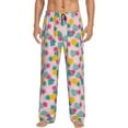 thumbnail image 2 of Kdxio Pineapple And Leaves Print Men's Sleep Pajama Pant Lounge Pants with Pockets, 2 of 8