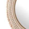 thumbnail image 7 of Modway Jade Round Rattan Macrame Wall Mirror in Natural, 7 of 7