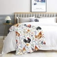 thumbnail image 6 of Yibo Chickens Blanket Just A Girl Who Loves Chickens Blanket Ultra Soft Farm Lover Blanket for Couch Bed Sofa Gift for Chickens Lovers for All Seasons Chickens Decor for Girls, 6 of 7