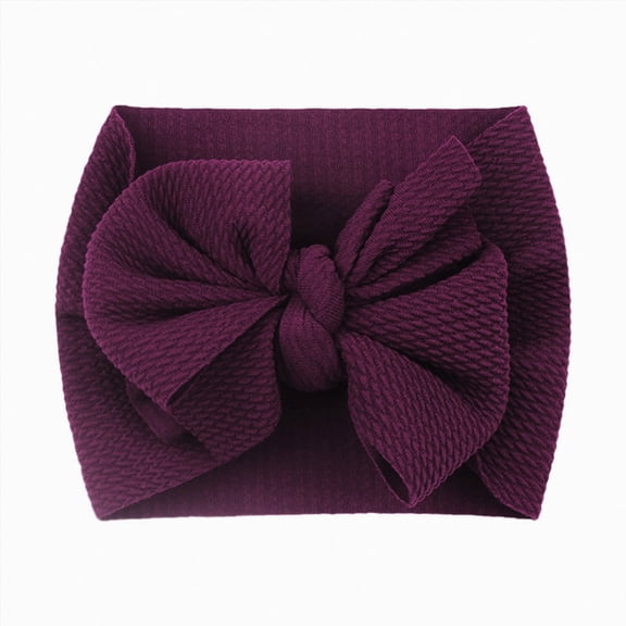 WUANDIXFA Baby Hair Bows Headbands 1PC Newborn Infant Baby Toddler Girls Bowknot Headband Stretch Hairband Headwear,Wine,One Size