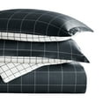 thumbnail image 6 of Duvet Cover Set - Ultra Soft & Breathable - Reversible Navy Rustic Windowpane for Twin/TwinXL Bedding by Comfort Canopy, 6 of 20