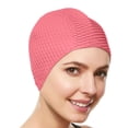 thumbnail image 1 of BEEMO Women’s Latex Swim Cap, Rubber Bathing Hat - Chlorine Perfect for Water Activities, Pastel Pink - H5666-LP, 1 of 7