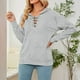 thumbnail image 2 of Sudadera para mujer Otoño Sudaderas Moda Solid Puttee Blusa de manga larga Casual Tops Sudaderas con capucha Tops Odeerbi  ODB-5, 2 of 6