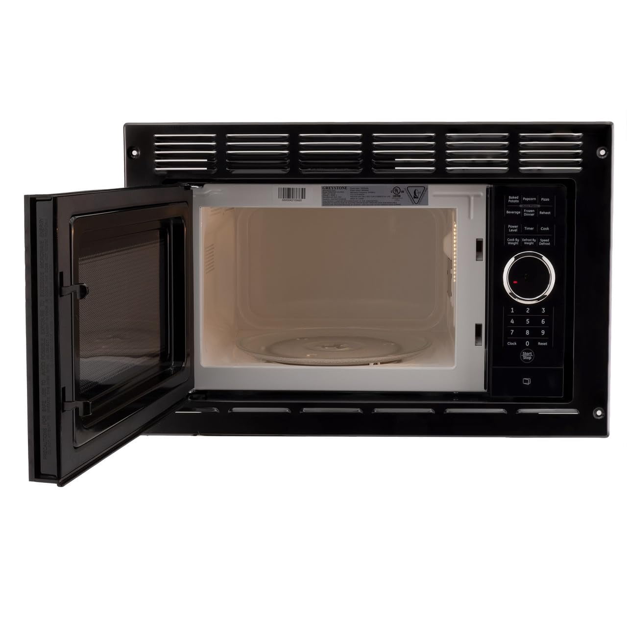 RecPro RV Microwave | .9 cubic ft Black Microwave with Trim Kit | 900 Watt (RPM-5-BLK) | Direct Replacement for Greystone