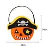 Flyiast Halloween Candy Tote Bags Pumpkin Felt Cloth Party Children Gift (Pirate)