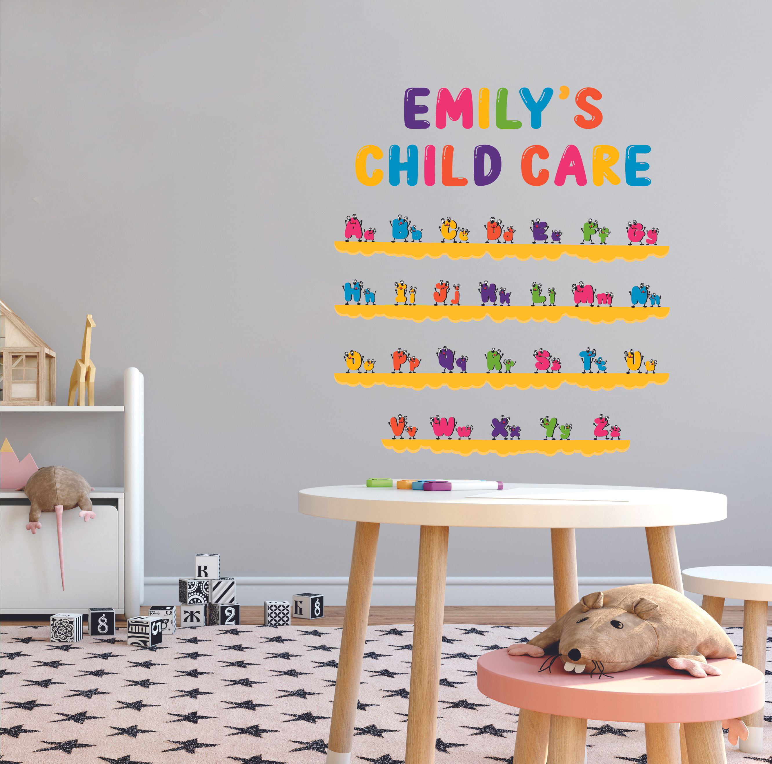KidzFun Alphabet Wall Decals Learn ABCs Easily With Puzzle Design & Cartoon  Art Educational & Aesthetic Home Decor From Cong09, $9.94