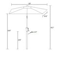 thumbnail image 7 of C-Hopetree Rectangular Outdoor Patio Market Table Umbrella with Tilt 6.5 x 10 ft, Red, 7 of 7