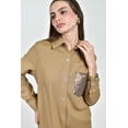 thumbnail image 4 of Vestido camisero bolsillo lentejuela Roman Fashion /Juvenil, 3838 (Cafe) cafe M, 4 of 5
