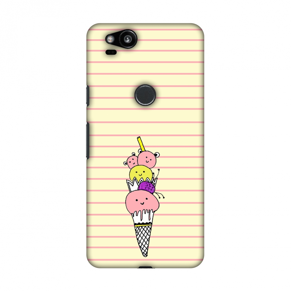 Google Pixel 2 Case Ice Cream Sisters Yellow Hard Plastic Back Cover Slim Profile Cute Printed Designer Snap On Case With Screen Cleaning Kit Walmart Com Walmart Com walmart