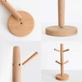 thumbnail image 5 of Greyghost Wooden 6 Cup Mug Tree Stand And Kitchen Towel Paper Roll Pole Holder Rack, 5 of 6
