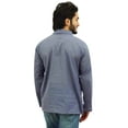thumbnail image 5 of Atasi Indian Ethnic Men's Kurta Full Sleeve Collar Neck Cotton Gray Shirt-Small, 5 of 7