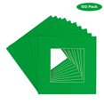 thumbnail image 2 of Bright Green Acid Free 12x12 Picture Frame Mats with White Core Bevel Cut for 8x8 Pictures - Fits, 2 of 3