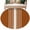 DarkOrange Beige, variant on Burnt Orange Beige Striped Large Area Rugs for Bedroom Living Room, Soft Non Slip Carpet Bedside Rug, Modern Farmhouse Retro Lines Round Floor Cover Kitchen Accent Rug 3' for Dining Room/Office