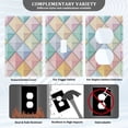 thumbnail image 3 of Yayeee Toggle Light Switch Wall Plate 1-Gang 4.5"x2.7" Home Decorative Outlet Cover, Colorful Geometric, 3 of 7