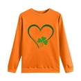 thumbnail image 6 of St Patricks Day Shirt Women Heart Shamrock Print Shirts Casual Crewneck Sweatshirt Irish Long Sleeve Tops Saint Patricks Day Shirt, 6 of 7