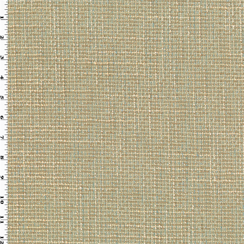 Mint Teal/Ivory Texture Crosshatch Home Decorating Fabric, Fabric By