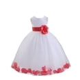 thumbnail image 2 of Ekidsbridal Wedding Pageant Rose Petals White Tulle Flower Girl Dress Toddler Special Occasion 302T 16, 2 of 3