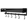 thumbnail image 3 of Spice Rack, Corrosion Resistance, Spice Organizer, High Temperature Space Aluminum Material, Wall Seasoning Rack, Living Room For Kitchen Home Bathroom Single Layer,with Rod, 3 of 8
