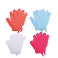 thumbnail image 1 of 4 pares de guantes exfoliantes, guantes de baño de masaje de spa de ducha reversibles (4 colores) oso de fresa Electrónica, 1 of 4