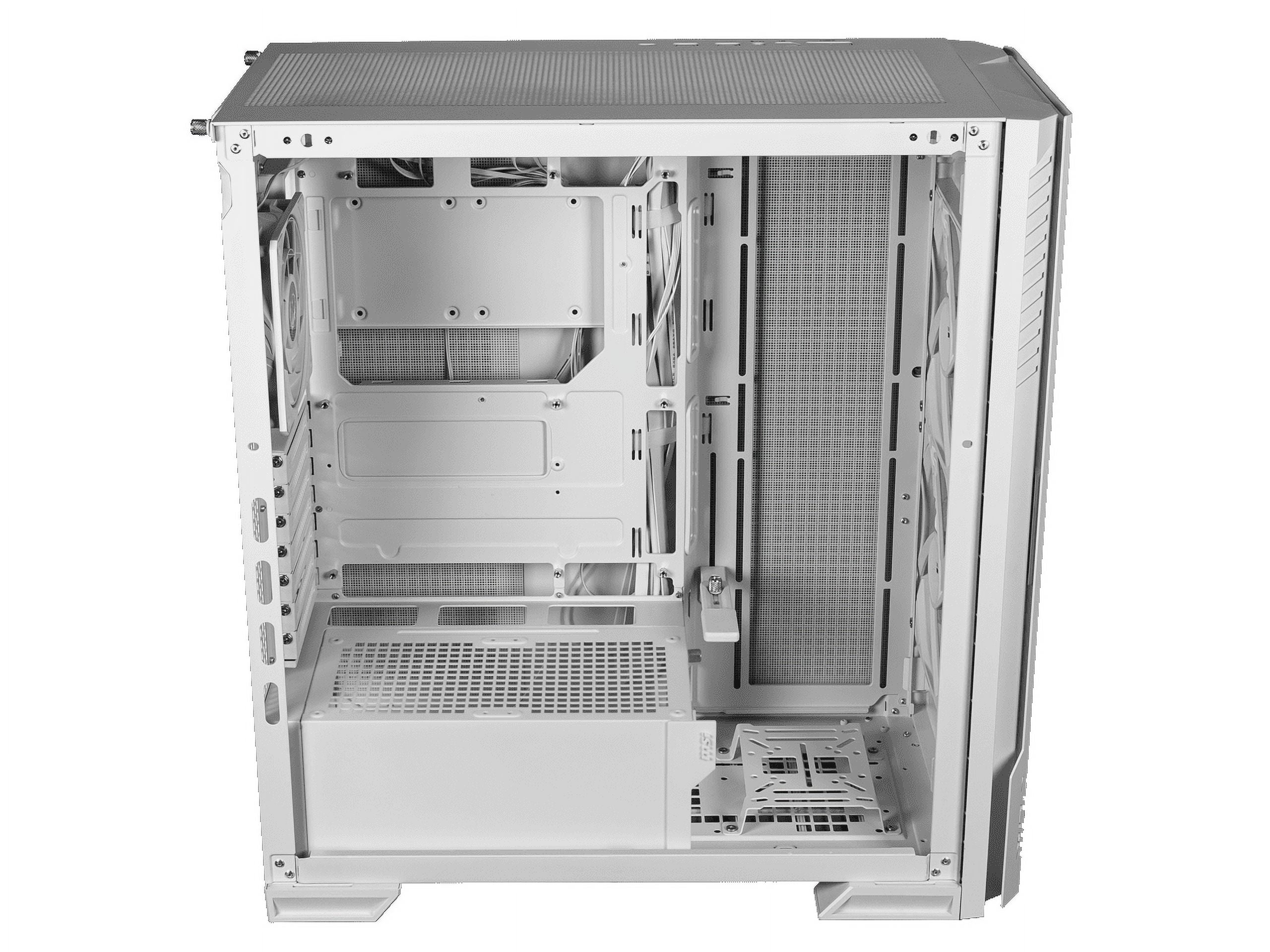 MSI MPG VELOX 300R AIRFLOW PZ WHITE PROJECT ZERO ARGB Mid-Tower Back-connect ATX PC Case - 3X Pre-installed Fans, High Airflow, 5X Removable Dust Filter, White