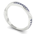 thumbnail image 2 of 0.16 ctw Wedding Band for Women - 18K White Gold Simulated Tanzanite Stackable Eternity Ring, 2 of 6
