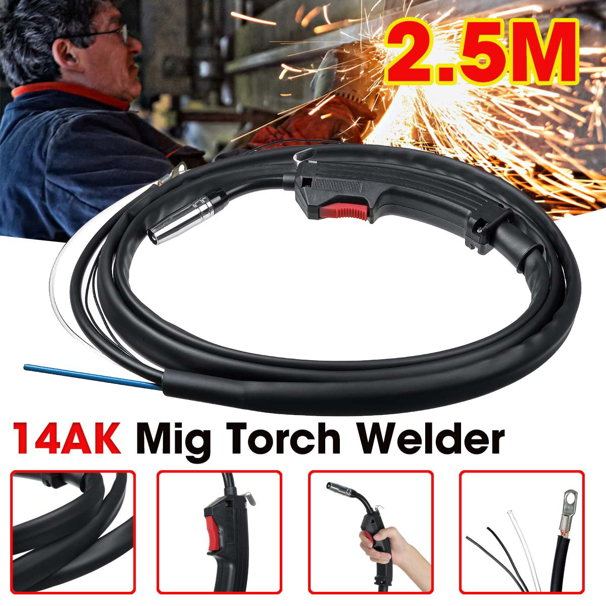 Welding Accessory Welder Complete Replacement Mig/Flux Torch High Quality 