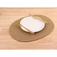 thumbnail image 3 of REGALWOVEN Farmhouse Placemats Set of 4 Cotton Rope Placemats for Dining Table Decor Indoor Outdoor Kitchen Table Mat Wipe Clean Brown 15.5*12in, 3 of 7