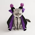 thumbnail image 6 of Happydeer Pet Halloween Witch Costume Dog Wizard Cape Devil Horns Hat Set Pet Witch Cosplay Outfit for Cats Puppies (Type A, One Size), 6 of 13