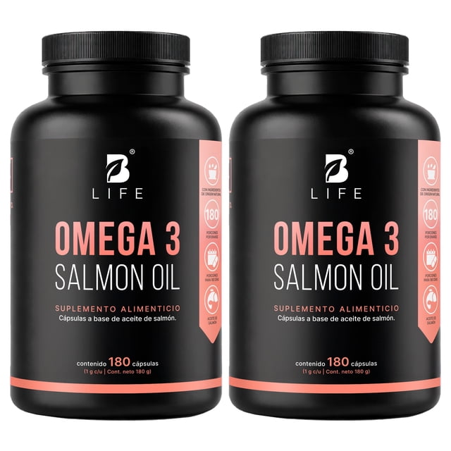 Suplemento alimenticio B life Omega 3 Salmon 180 Caps c/u (2 pack)