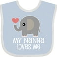 thumbnail image 3 of Inktastic Nanna Loves Me Grandchild Boys or Girls Baby Bib, 3 of 4