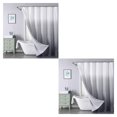 thumbnail image 3 of Inteprter Cortina de ducha de PEVA resistente al agua y que no se adhiere a la piel Protección de la privacidad Buena sensación de la mano Gris 180*200, gris 2piezas, 3 of 4